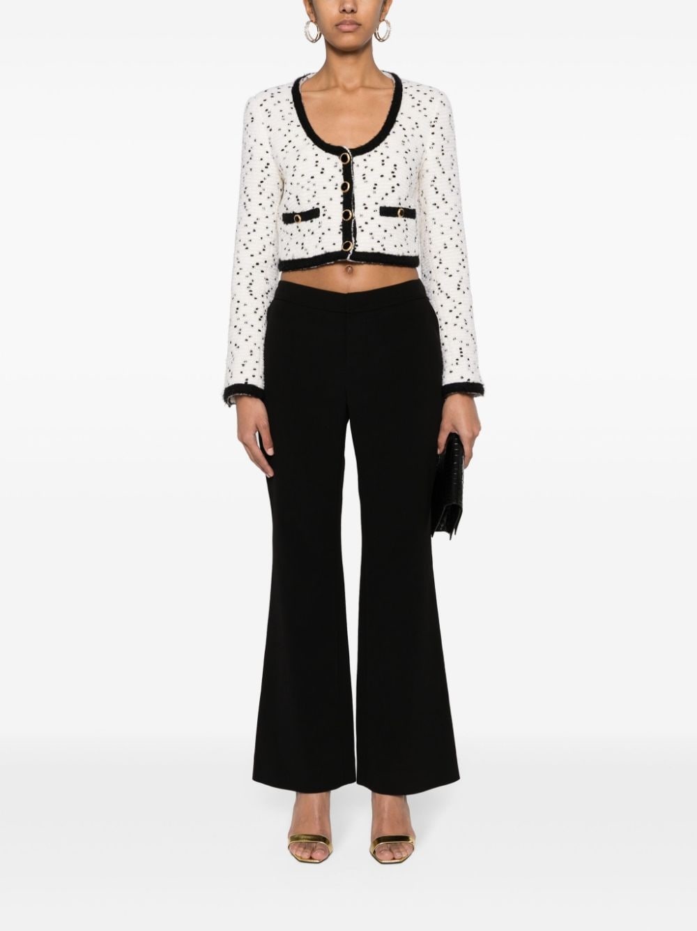 flared crepe trousers - 2