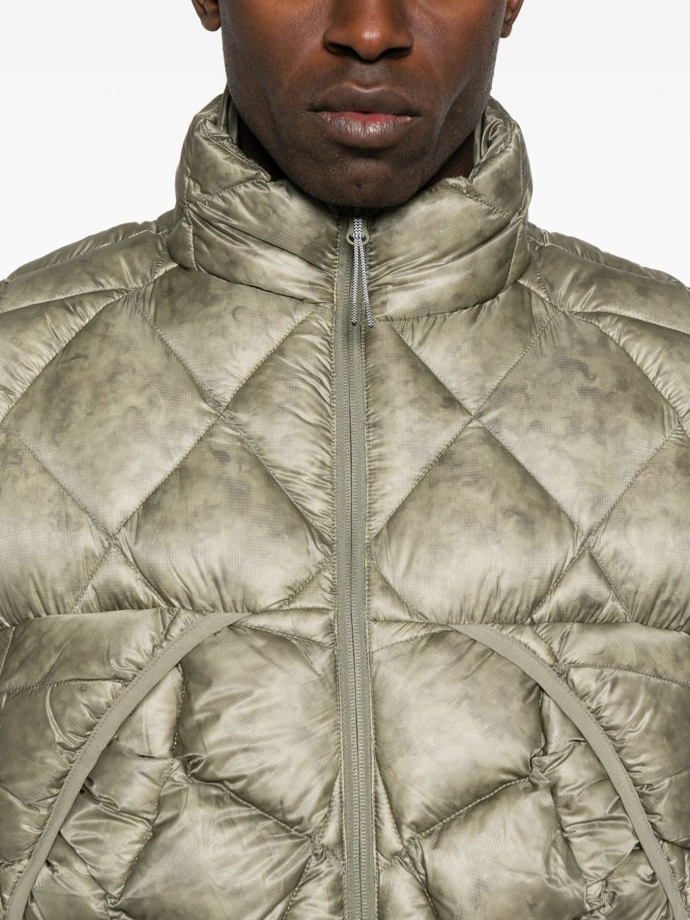 diamond-quilted hooded jacket - 5
