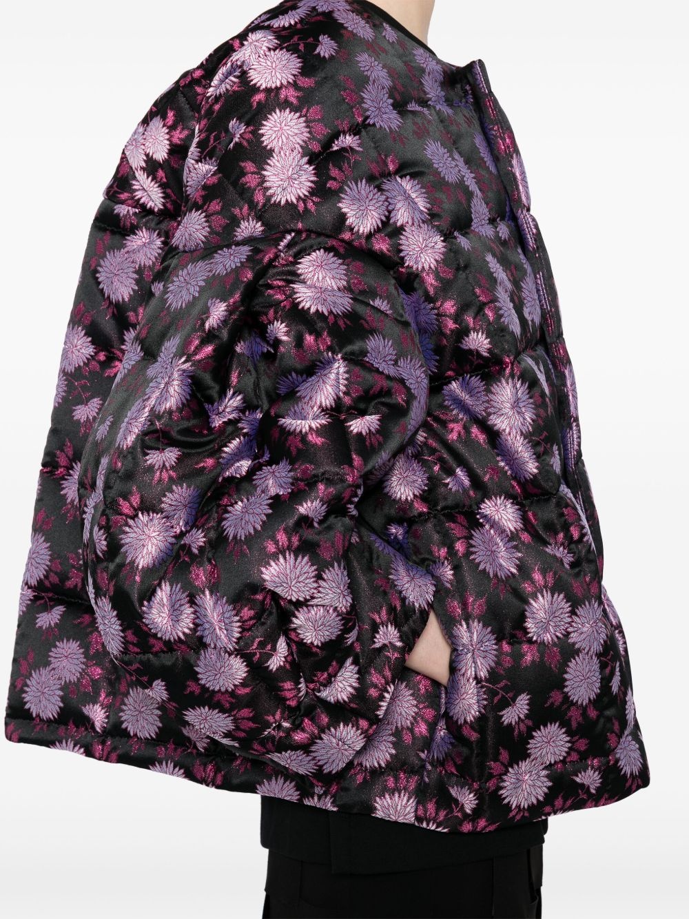 floral detail puffer jacket - 5