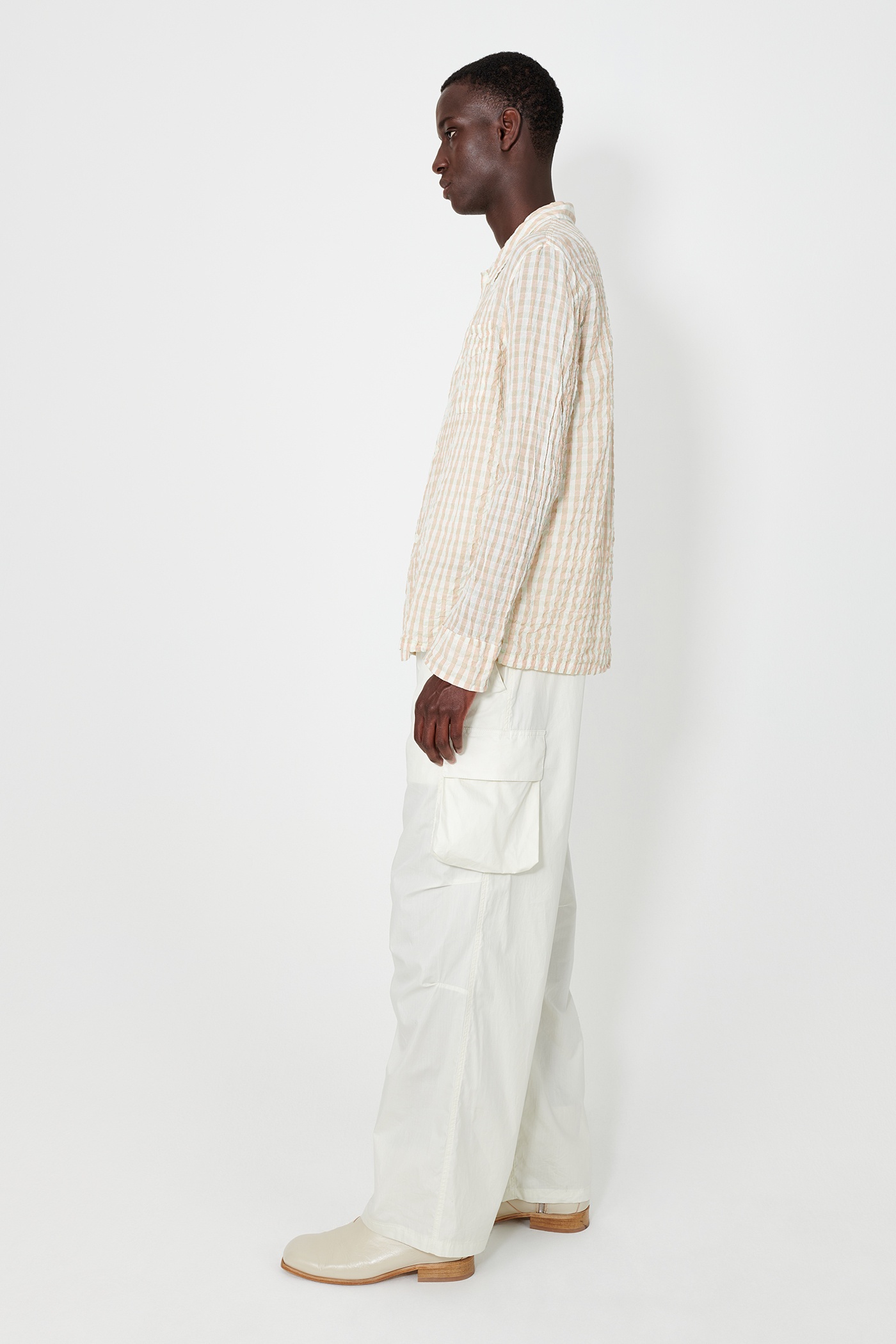 Box Shirt Basque Seersucker Check - 3