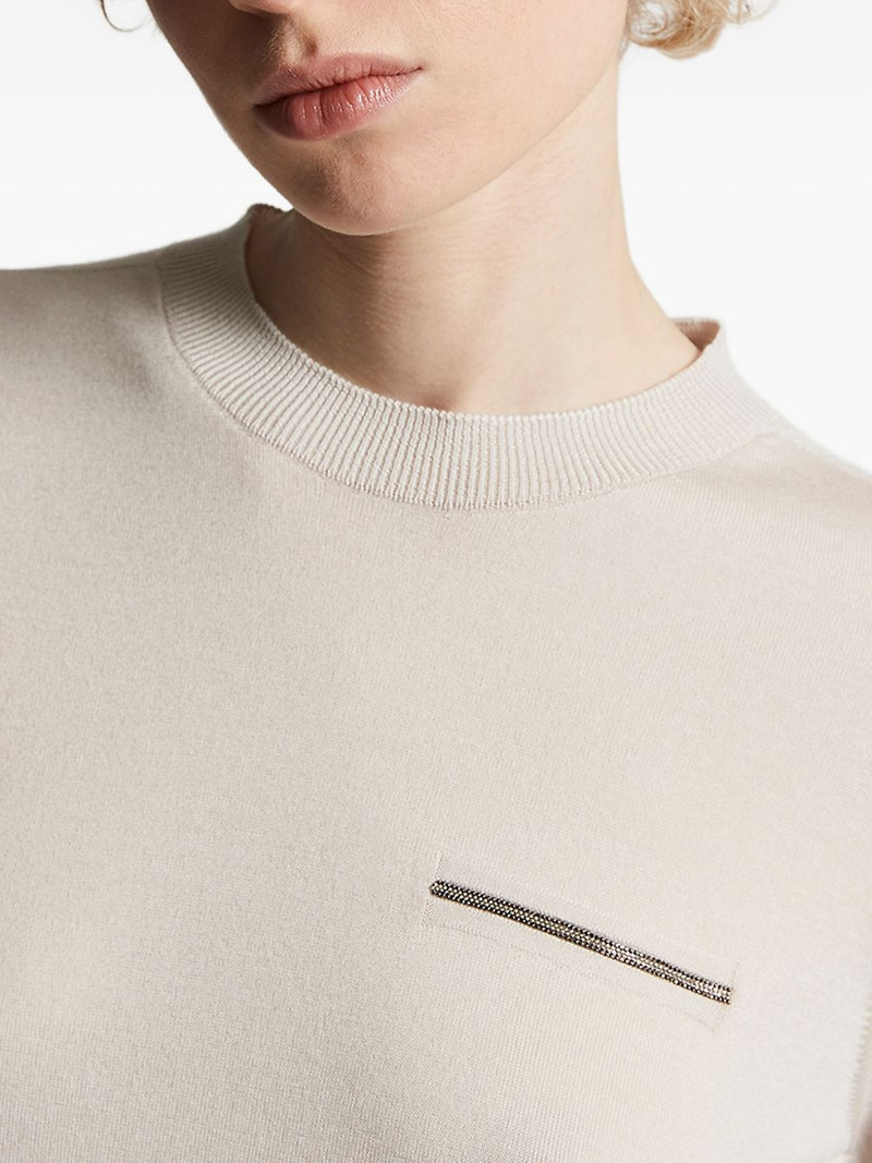 embellished crew-neck sweater 4
