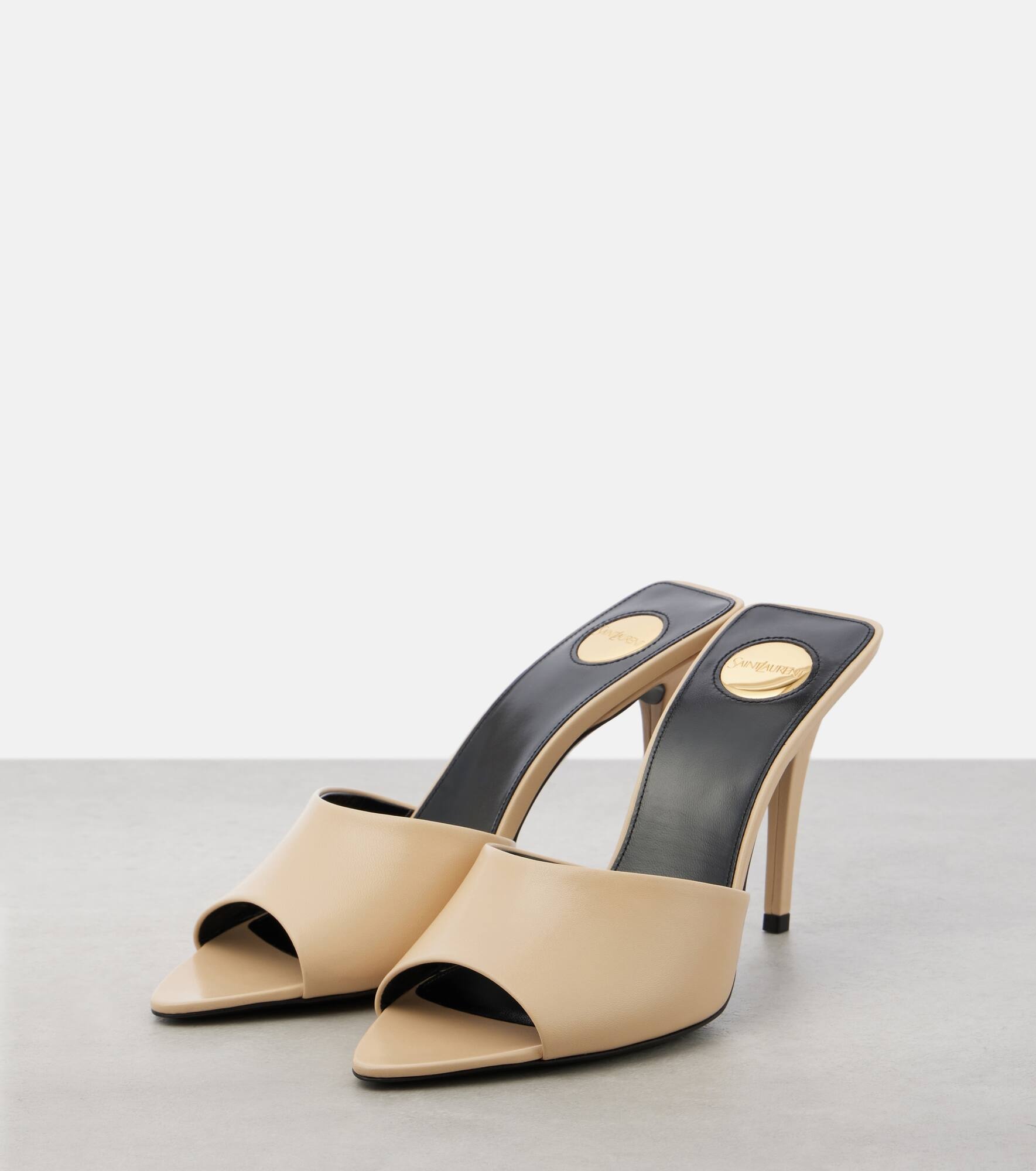 Romy 90 leather mules - 4