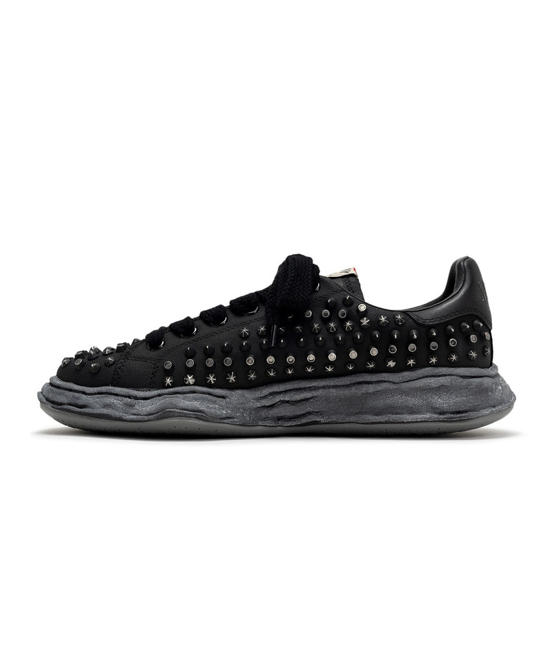 "CHARLES"OG Sole Studded Canvas Low-top Sneaker 16