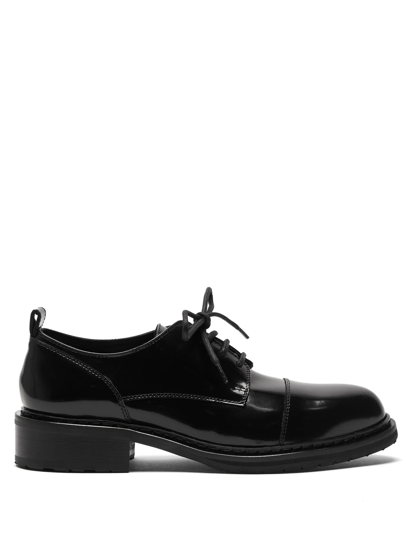 Patent-leather derby shoes - 1