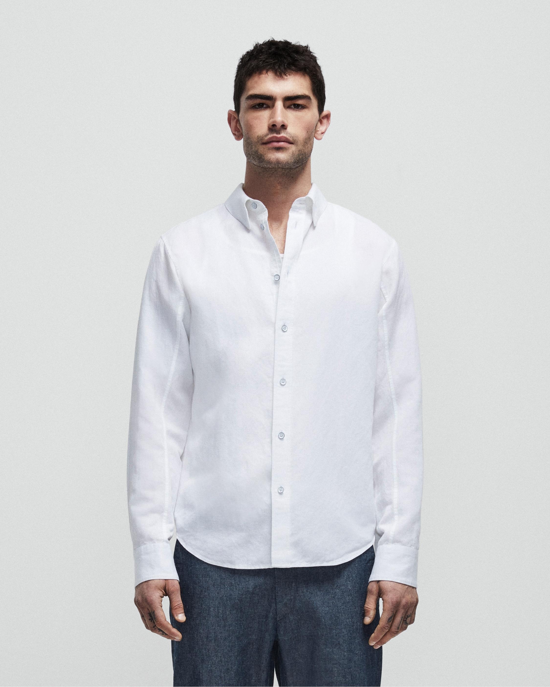 Fit 1 Cotton Linen Zac Shirt
Relaxed Fit Button Down Shirt - 4
