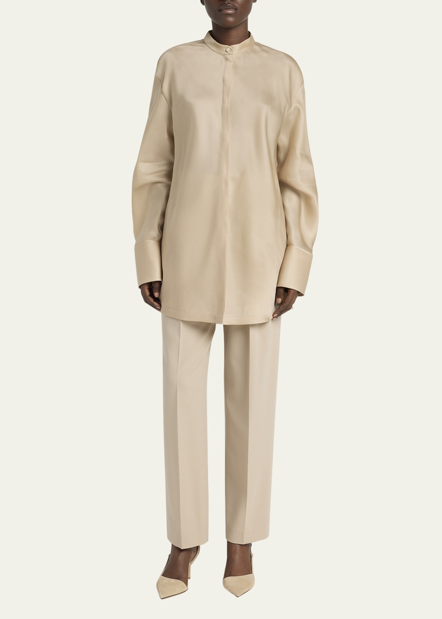 Organdy Button Down Blouse - 2