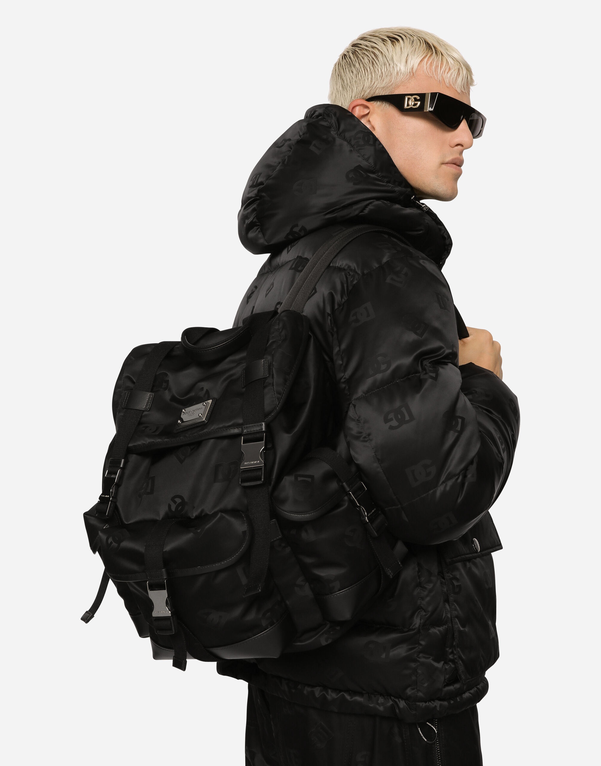 Nylon backpack with logo - 2