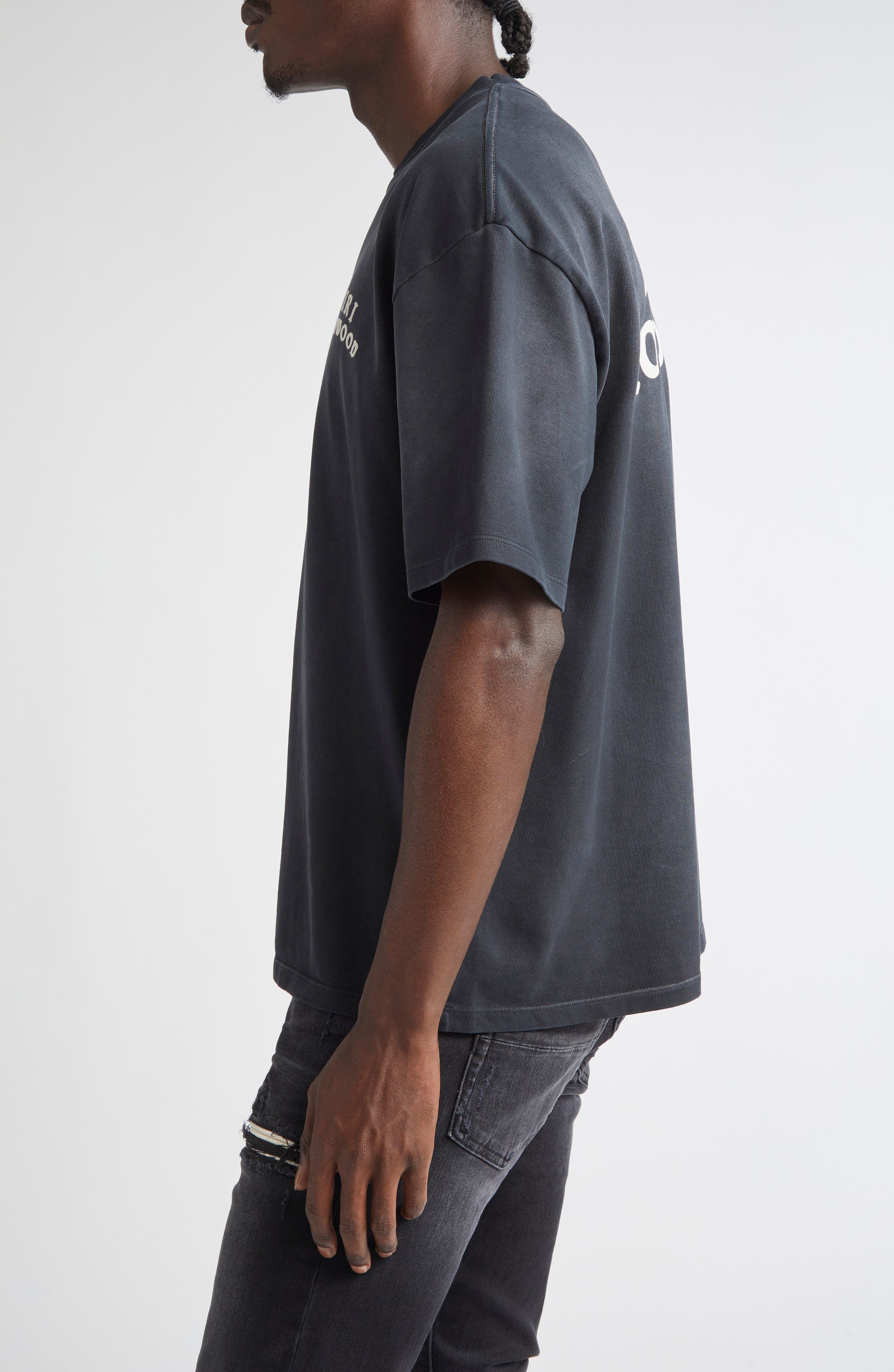 AMIRI Hollywood Oversize Logo Graphic T-Shirt in Black at Nordstrom - 3