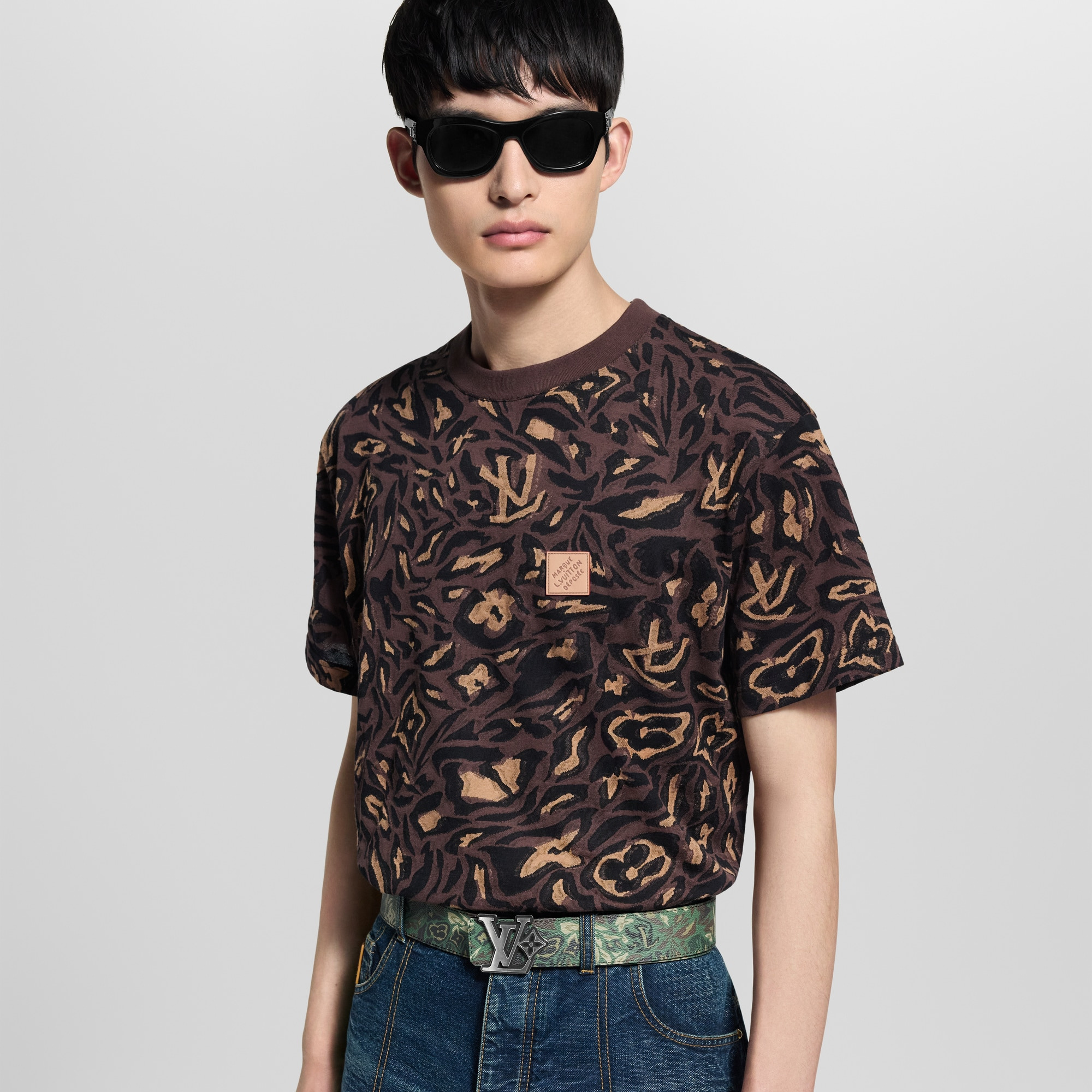 LV Flower Camoflage 40mm Reversible Belt - 4
