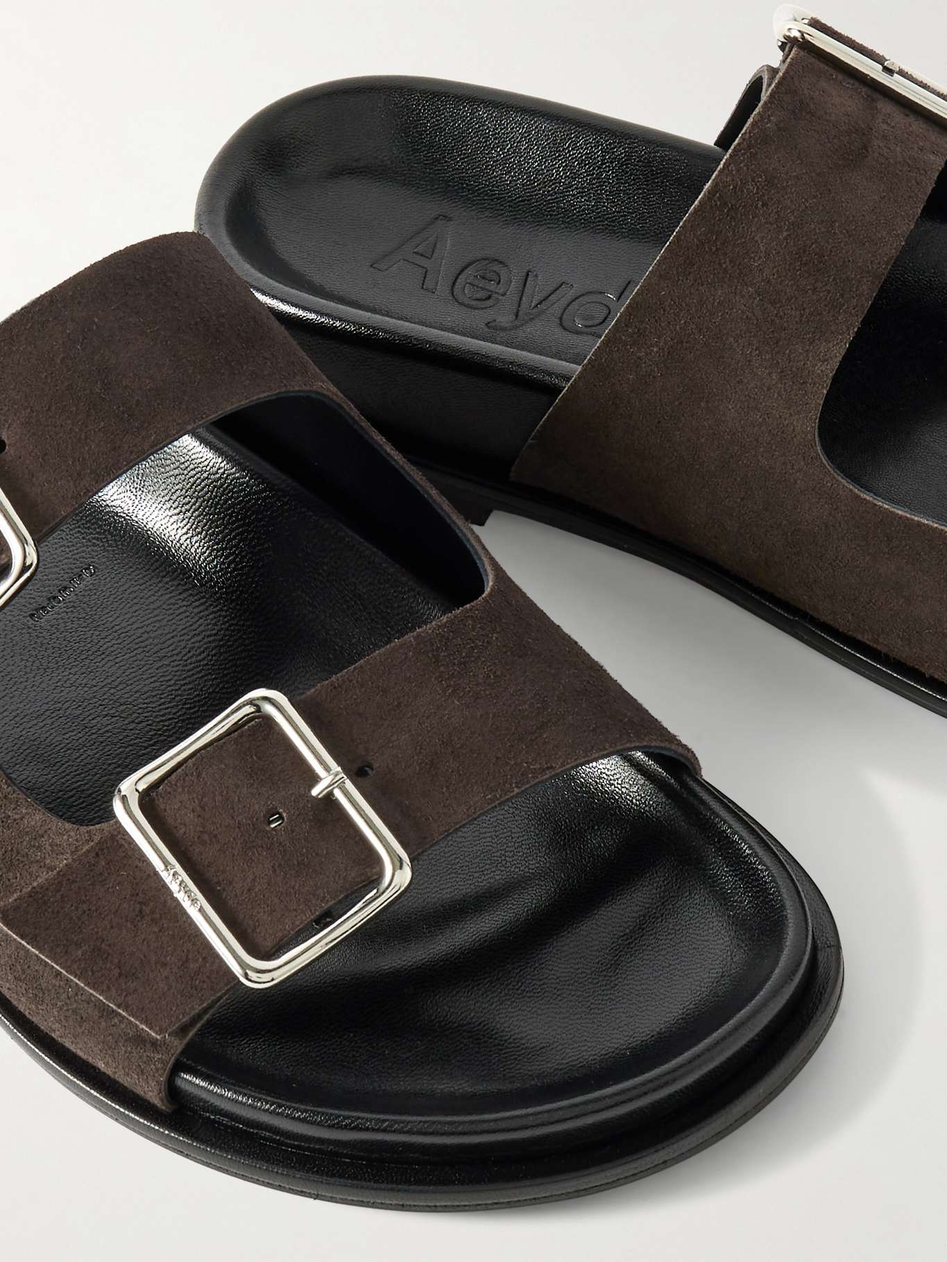 Meena bucked suede sandals Chocolate - 4