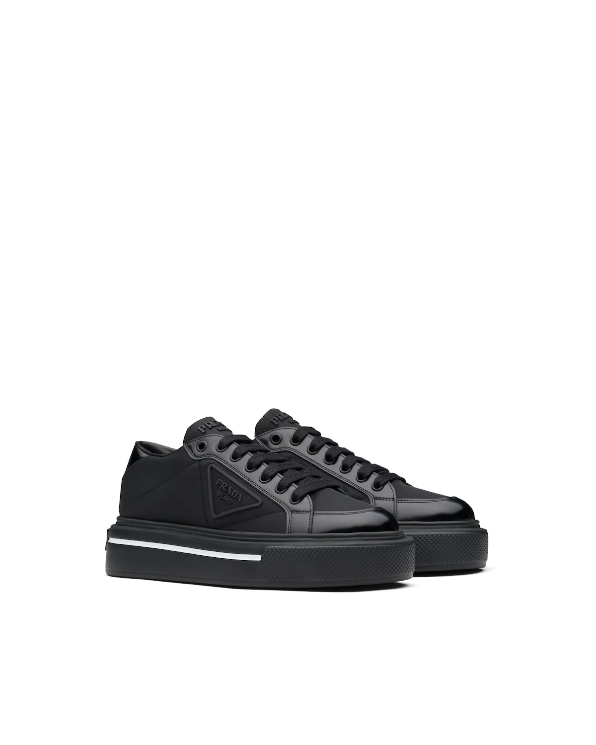 Prada Macro Re-Nylon and brushed leather sneakers - 2