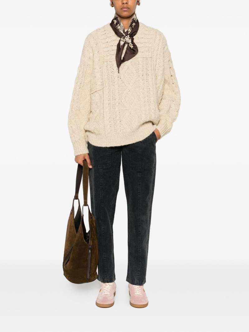 Isabel Marant Étoile cable-knit crew-neck sweater outlook
