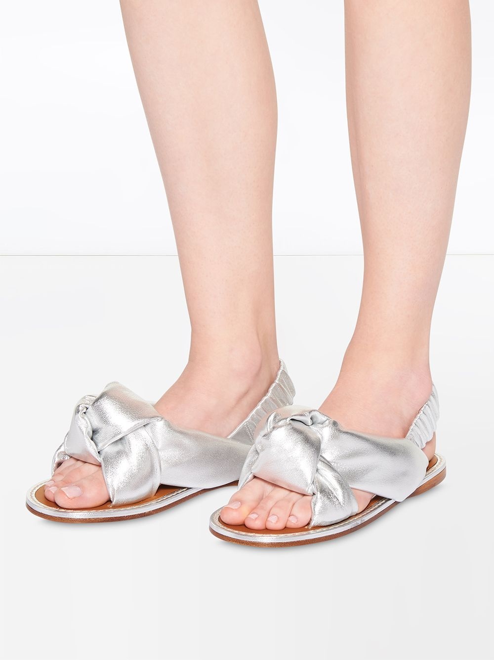 knotted flat sandals - 5