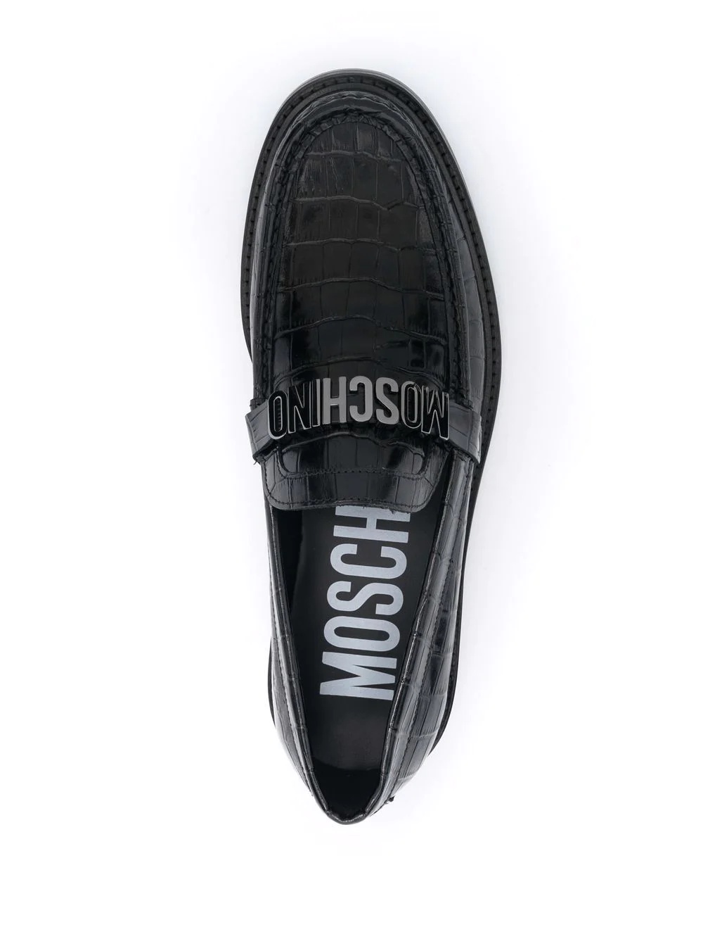 logo-plaque loafers - 4