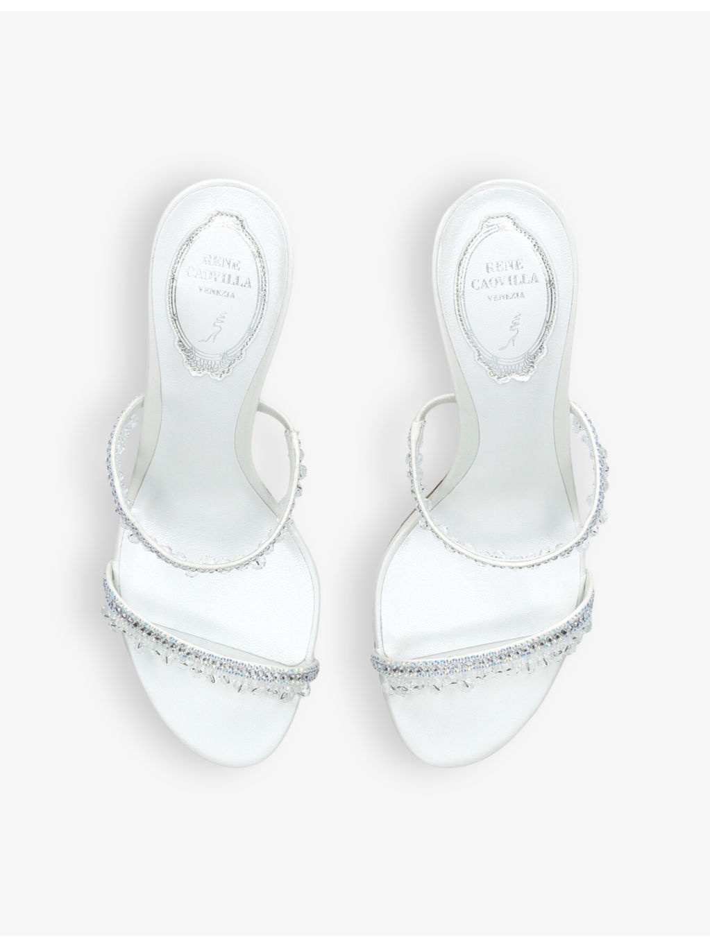 Chandelier 80 jewel-embellished leather heeled sandals - 2