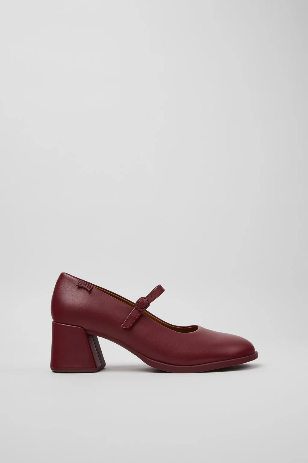 Kora Burgundy Leather Ballerinas for Women. - 1