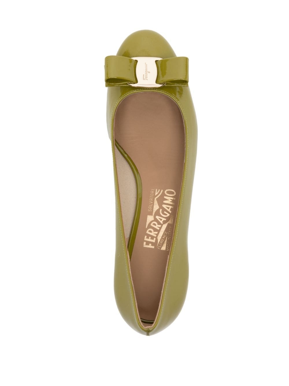 Ferragamo Vara 30mm leather pumps - Green