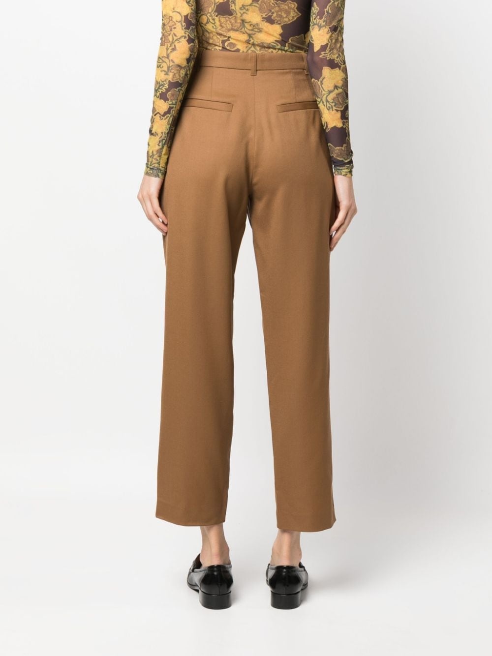 pleated cropped trousers - 4