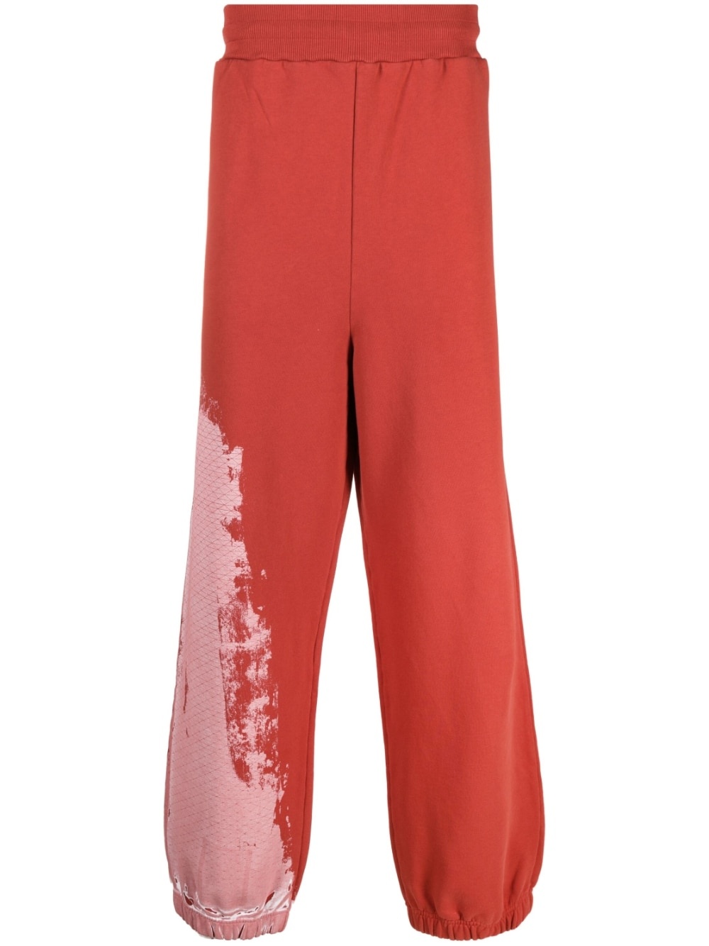 tie-dye pattern track pants - 1