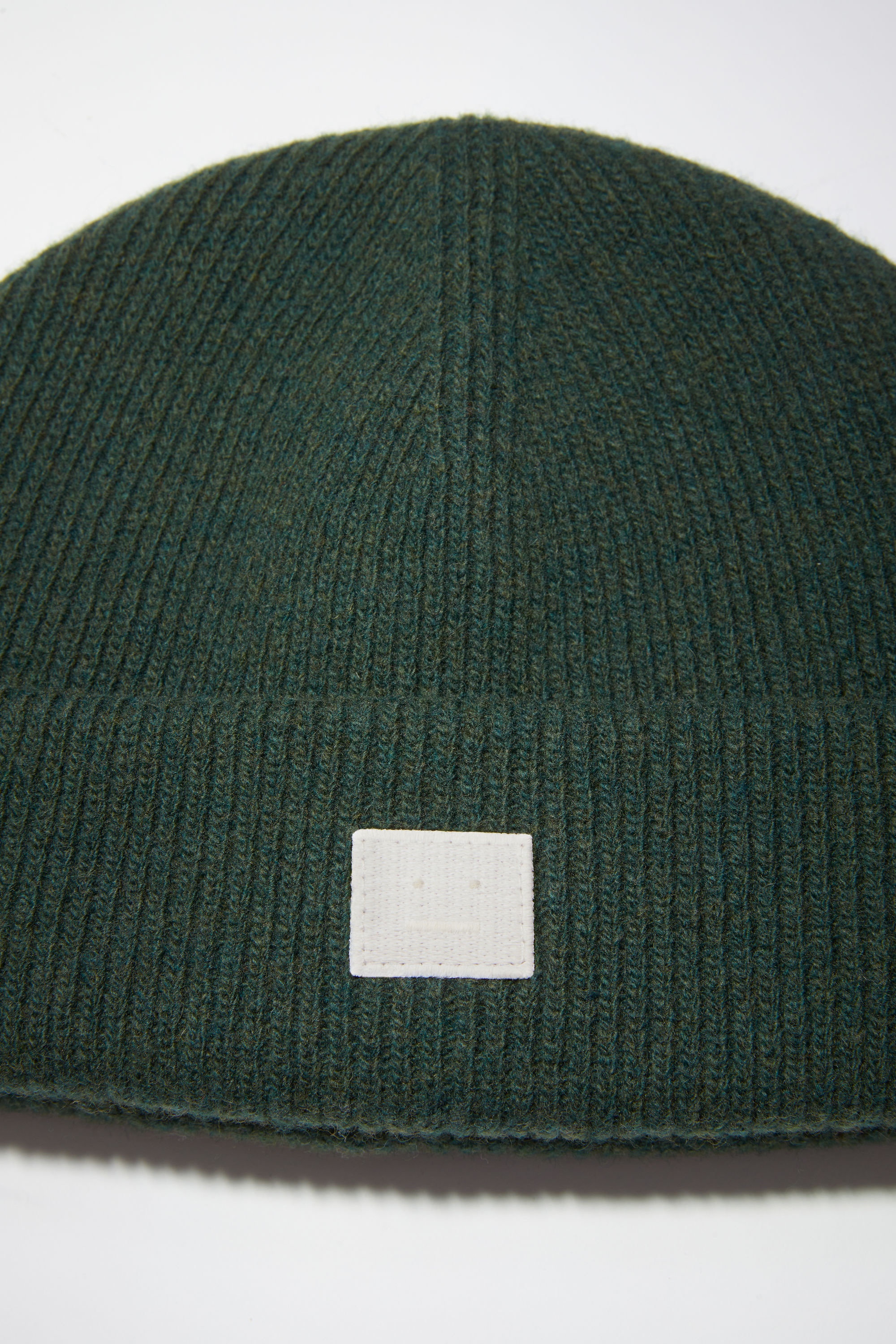 Rib knit beanie - Dark green - 4