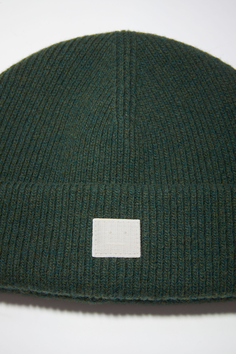 Rib knit beanie - Dark green 4