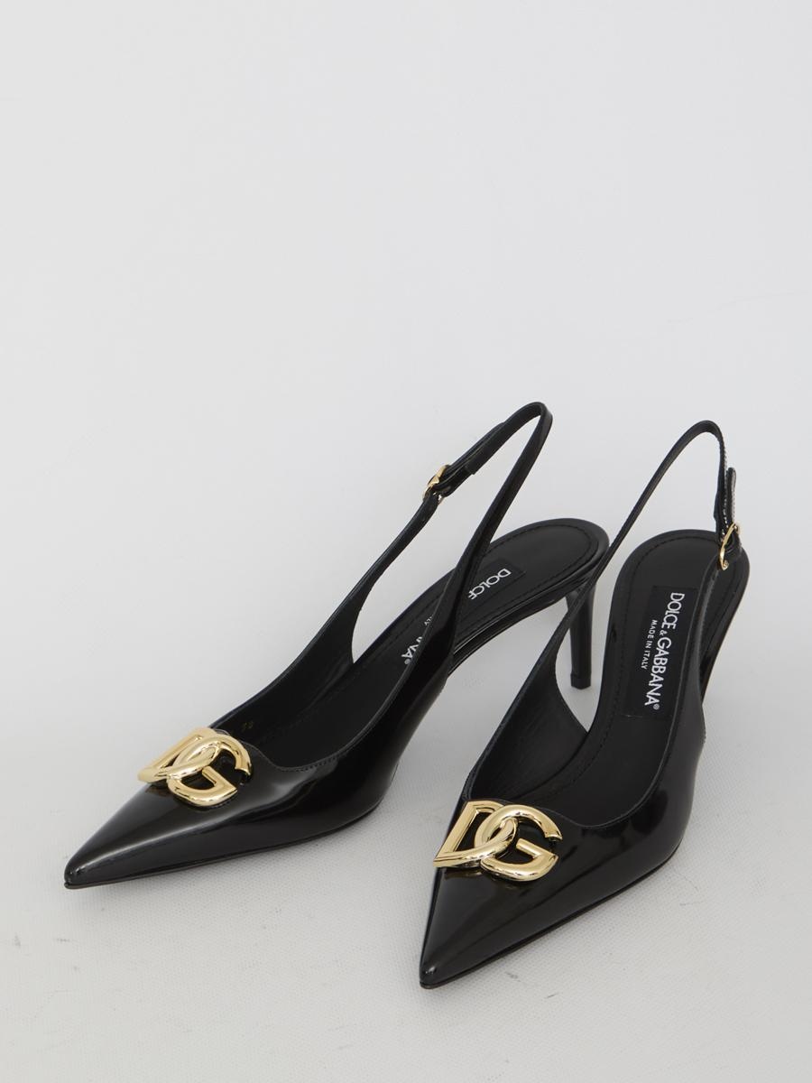 DOLCE & GABBANA SLINGBACK IN SHINY LEATHER - 5