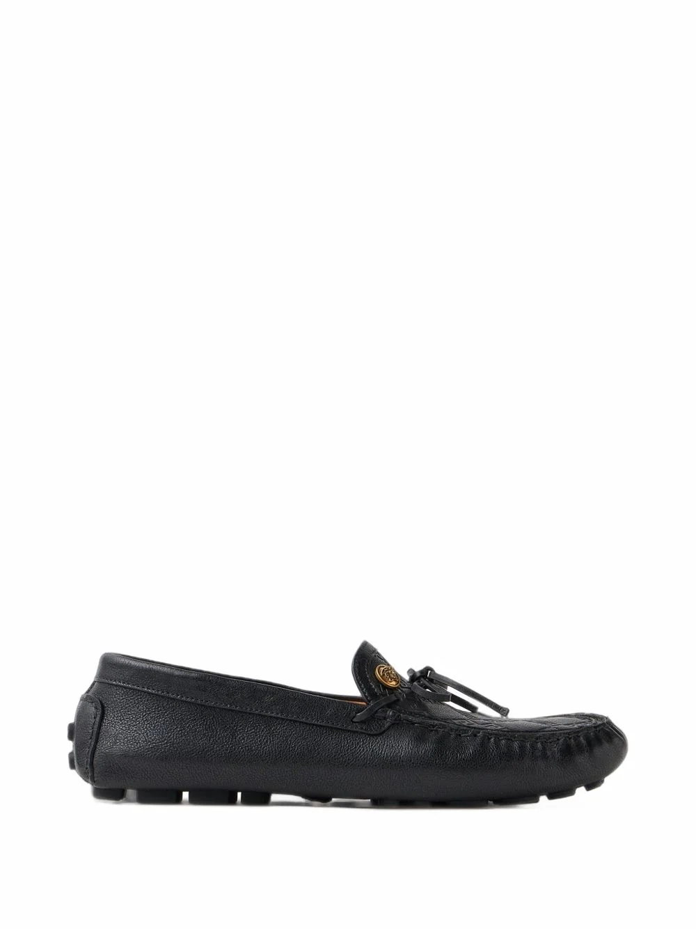 Greca-embossed Medusa loafers - 1