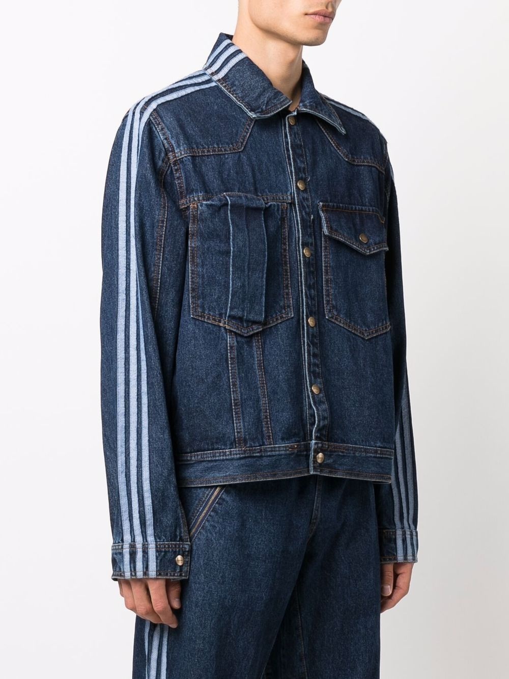 tri-stripe denim jacket - 4