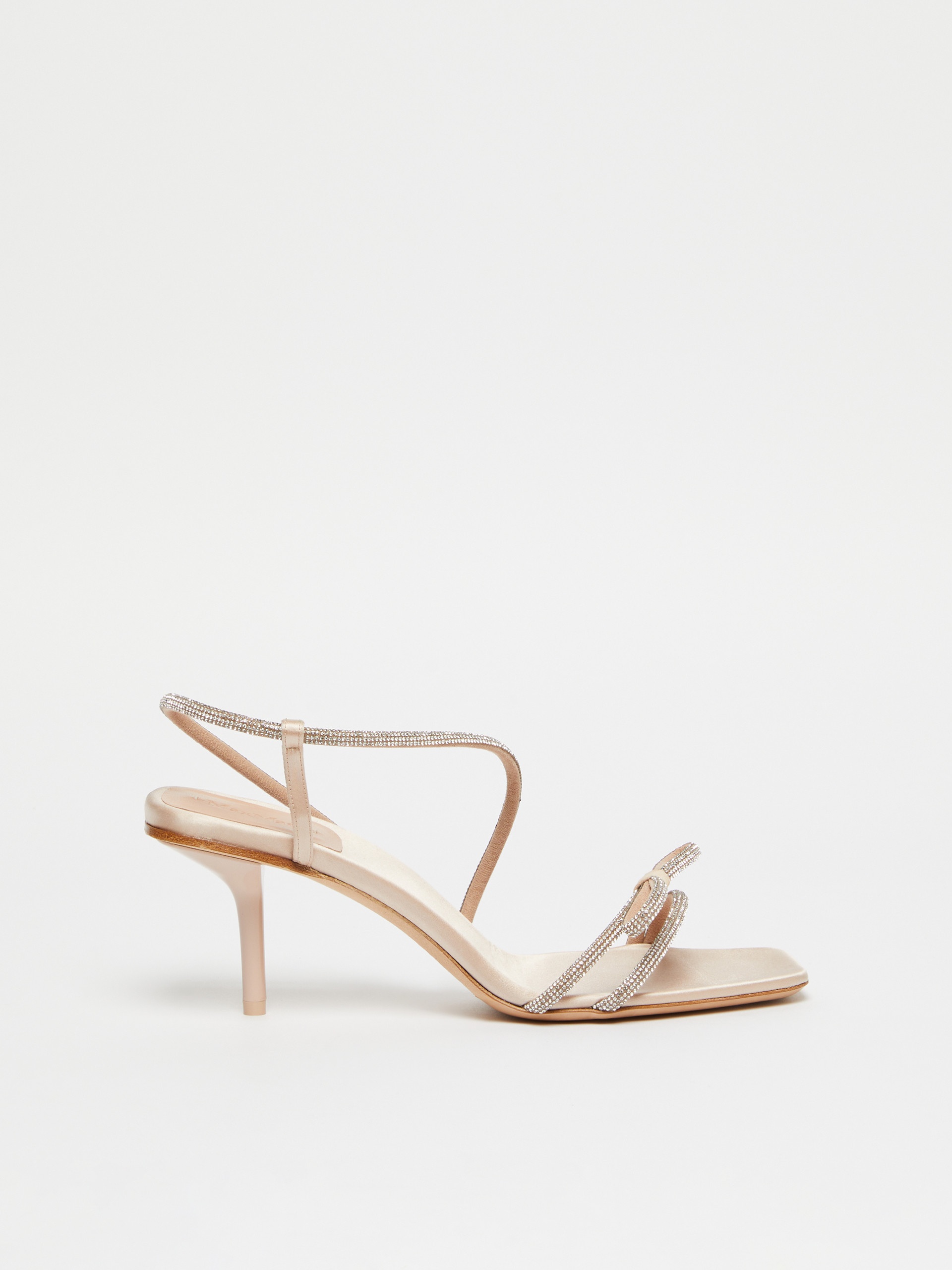 CRYSTALSANDAL Bow-adorned satin sandals - 1