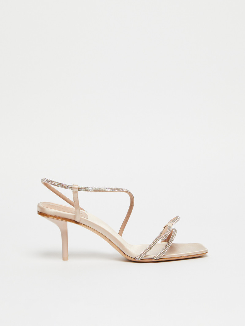 CRYSTALSANDAL Bow-adorned satin sandals 1