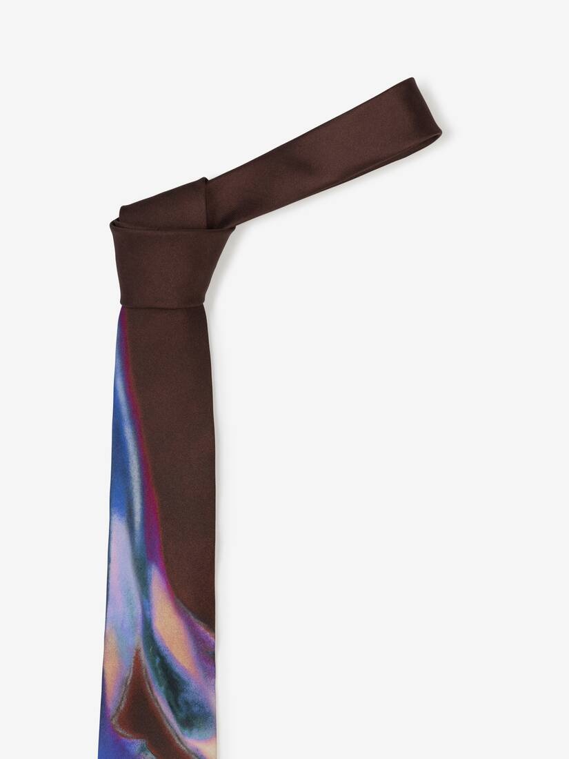 Men's Luminous Flower Tie in Bordeaux - 2