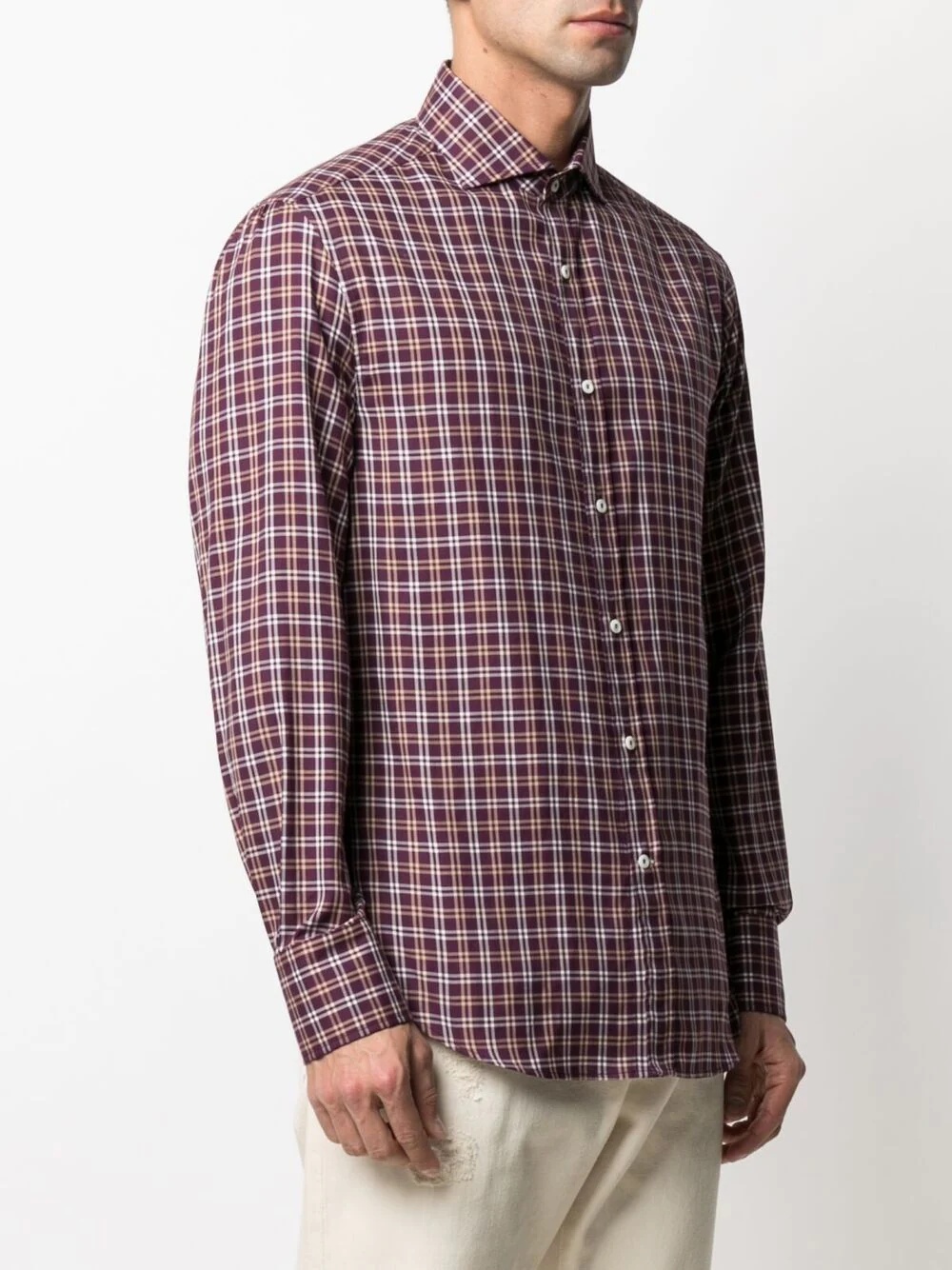 checked cotton shirt - 3