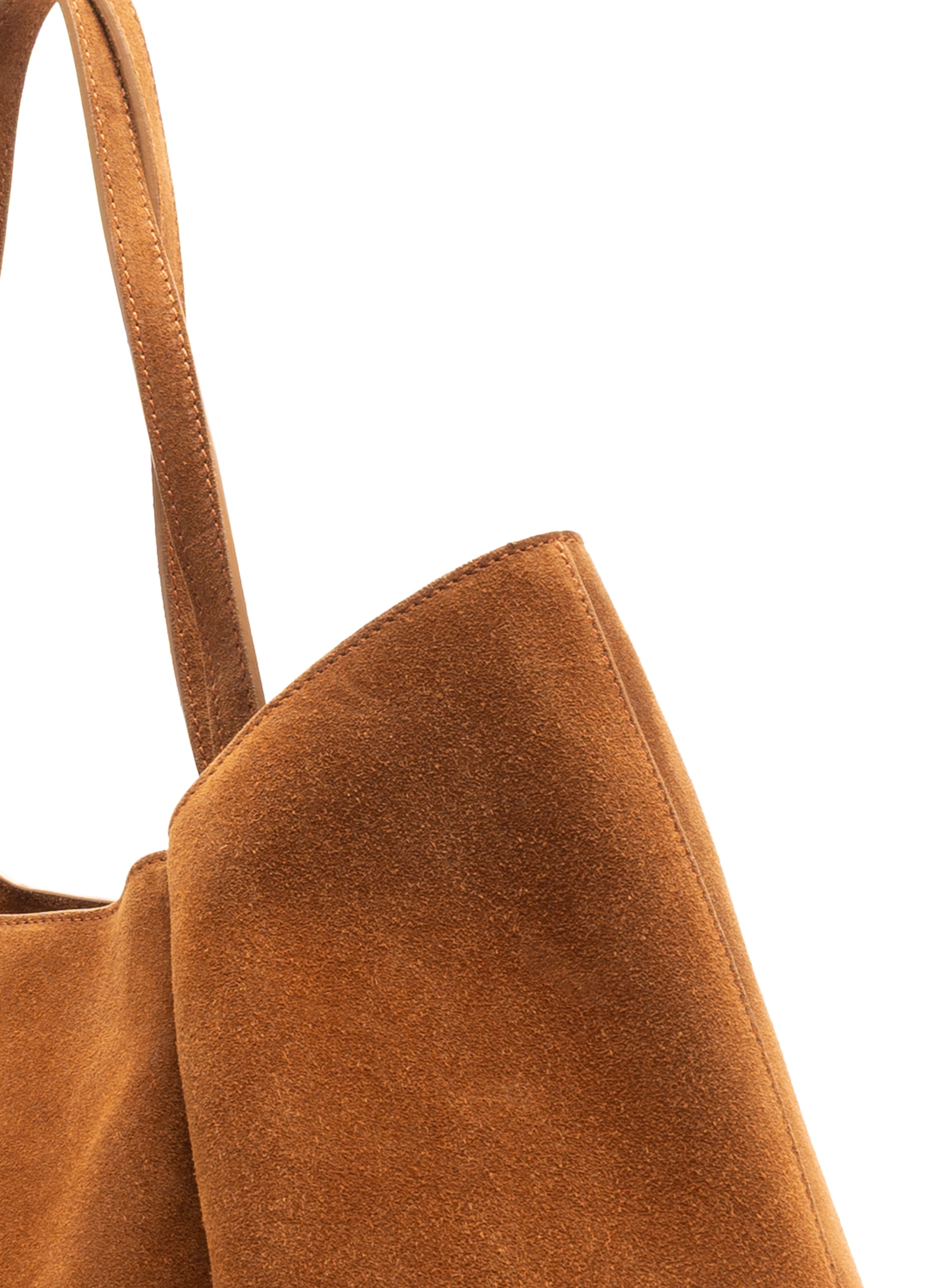 Dimple Tote Suede Cognac - 3