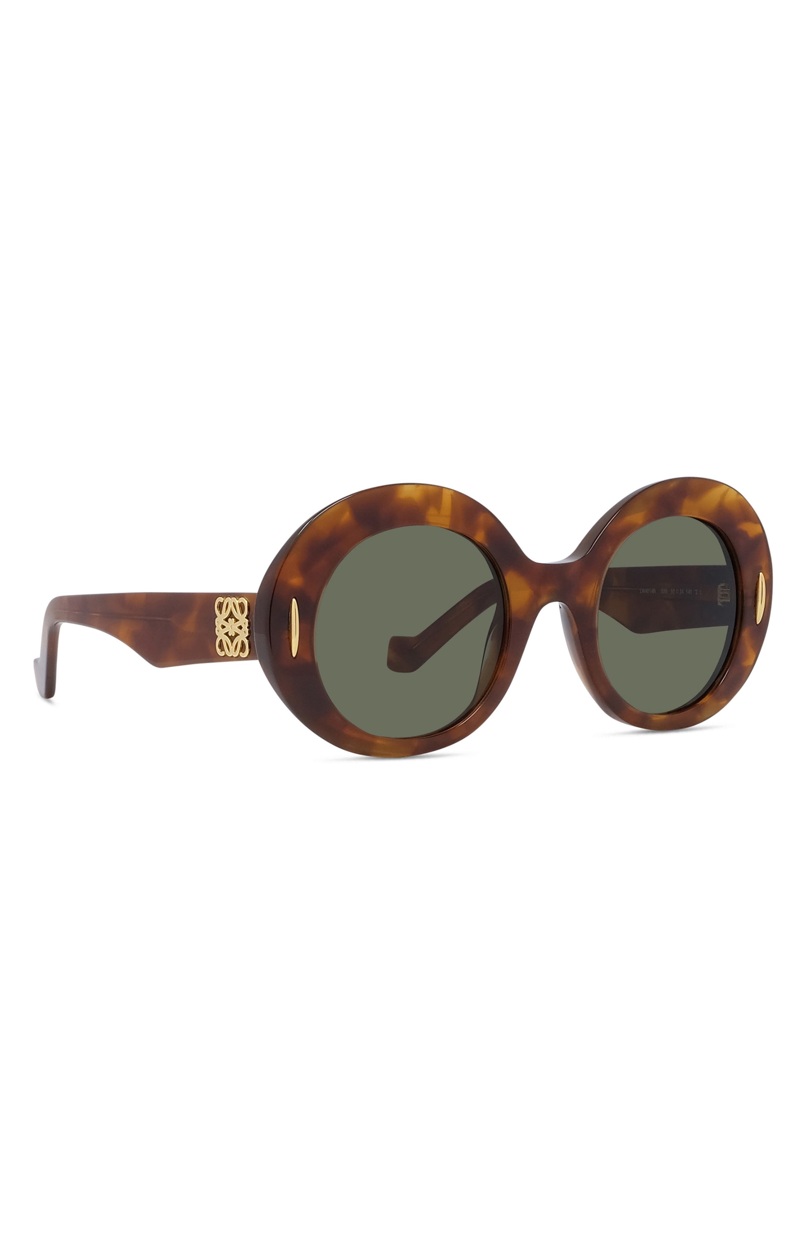 Loewe Anagram 50mm Oval Sunglasses in Blonde Havana /Green at Nordstrom - 3