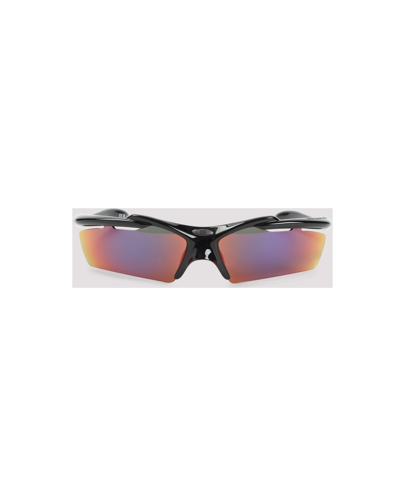 Black Acetate Turbo Rectangle Sunglasses - 4