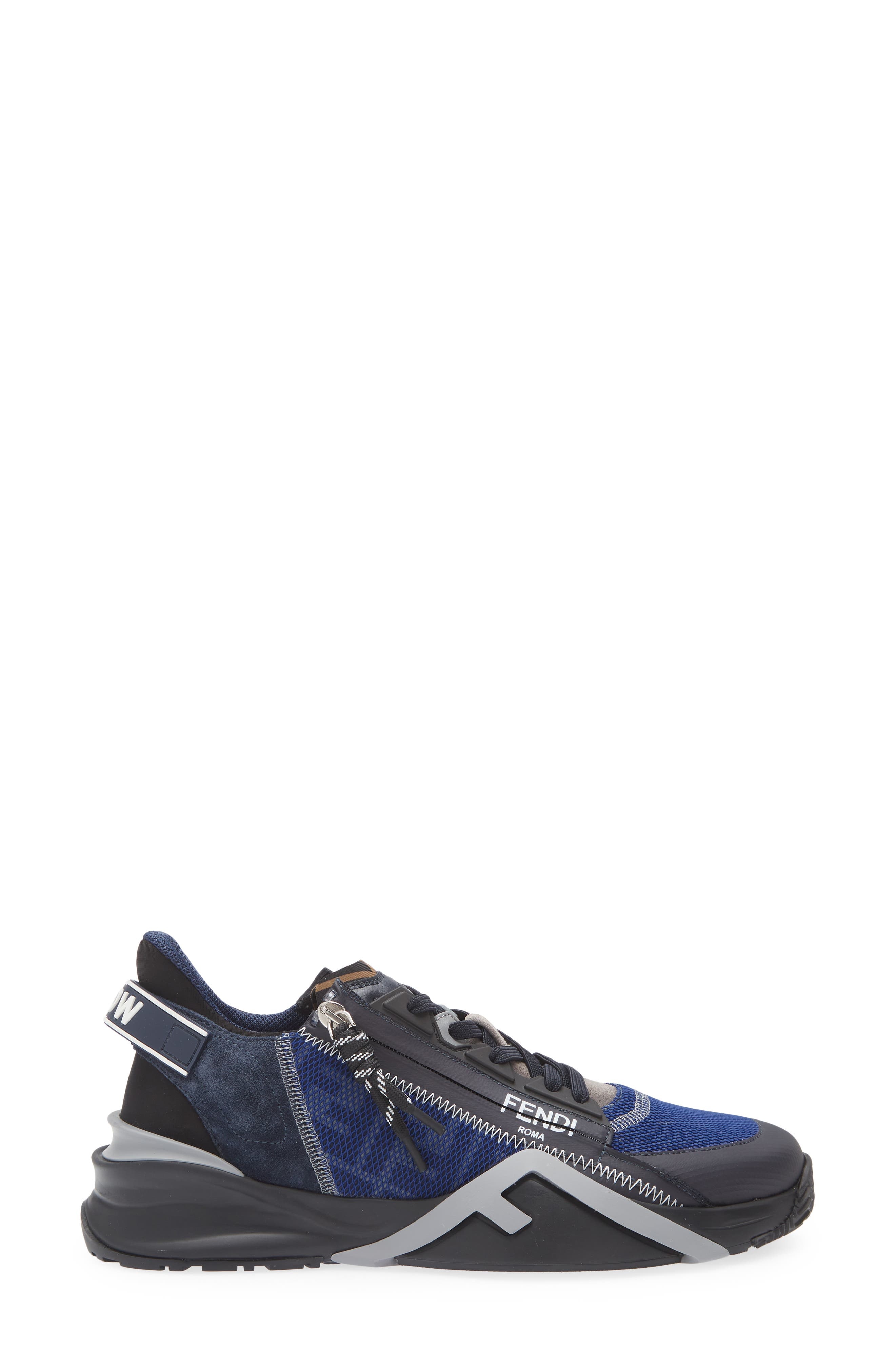 Fendi Flow Low Top Sneaker in Grig Abiss/Navy at Nordstrom - 3