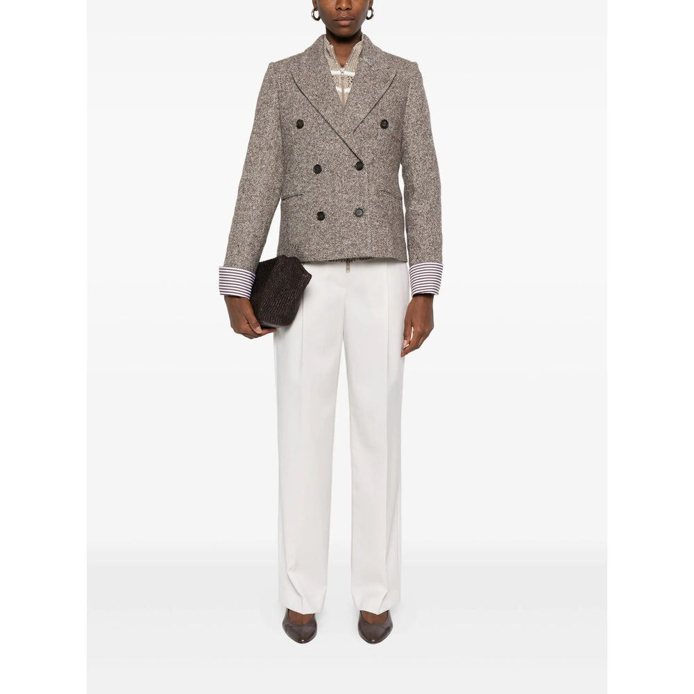 Brunello Cucinelli Brown Jackets - Blazers Women - 3