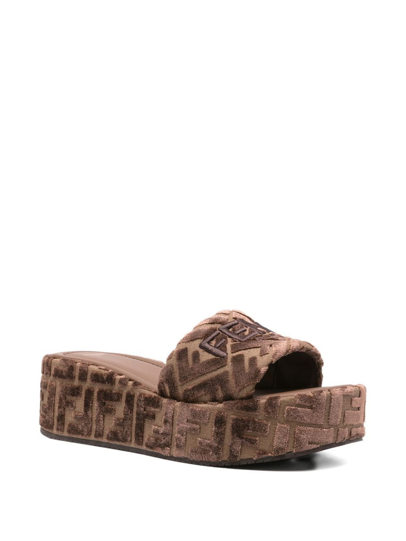 FENDI FF logo platform slides outlook