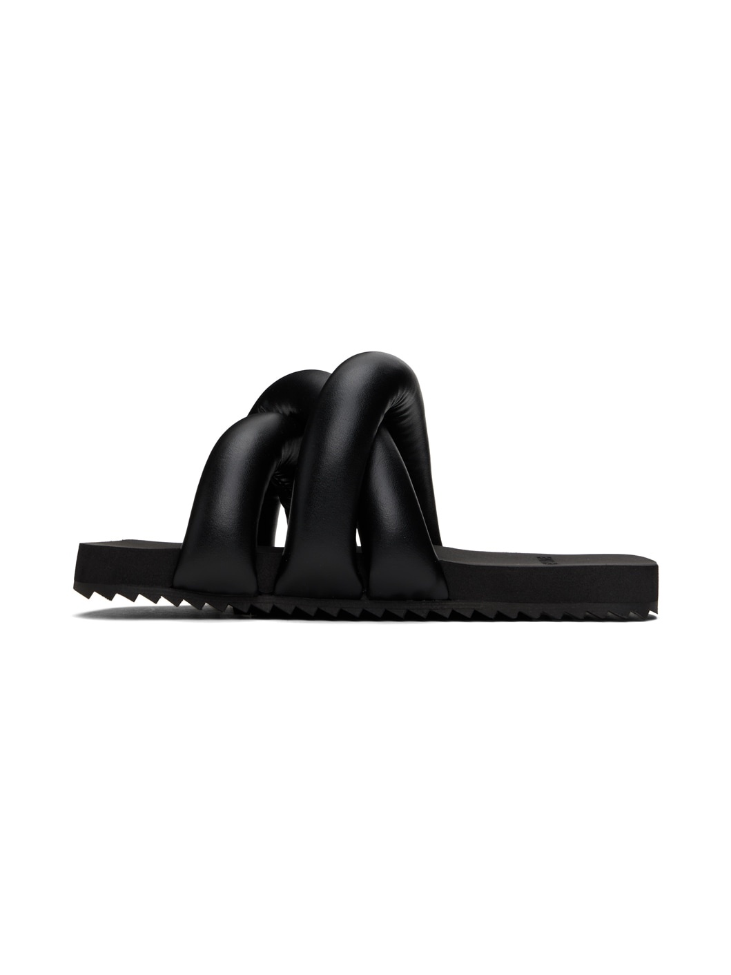 Black Tyre Slide Sandals - 3