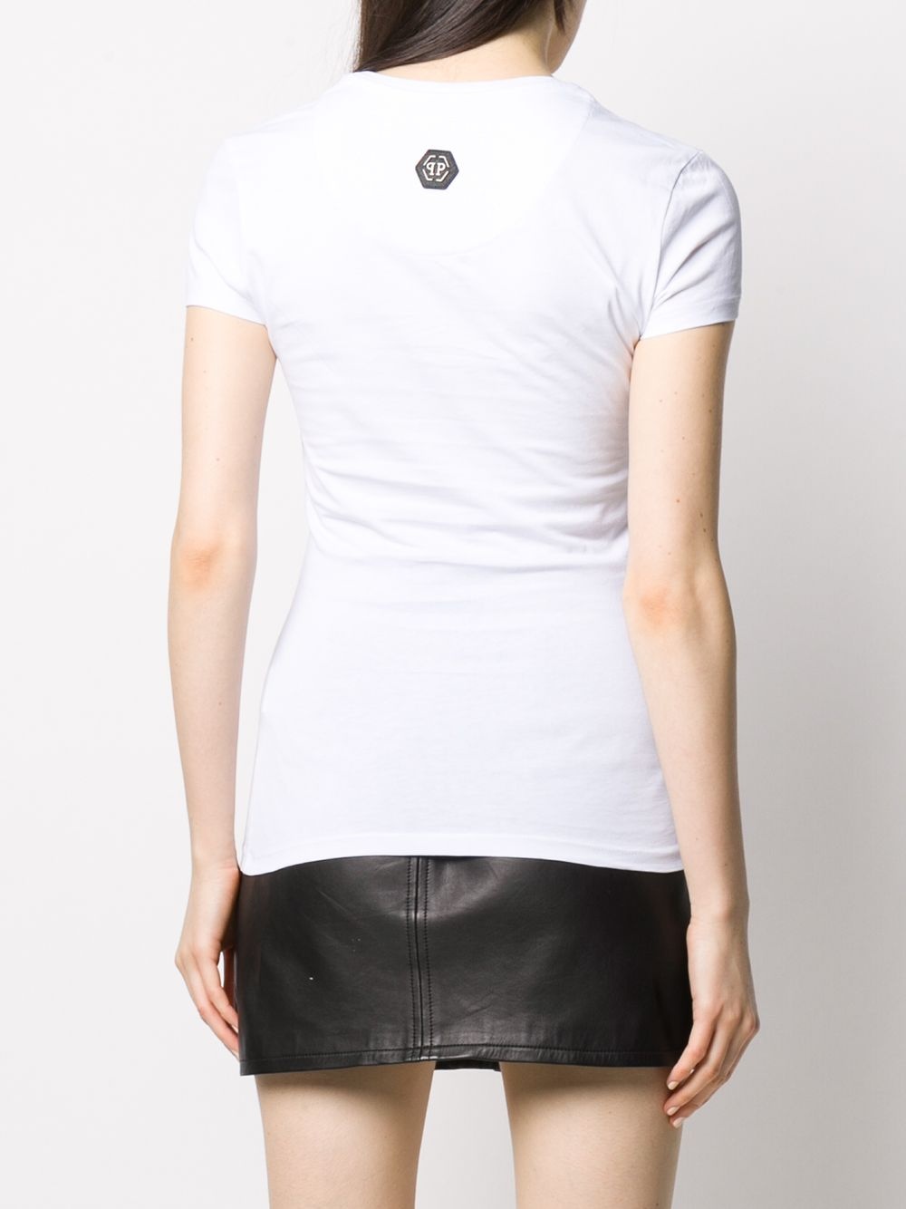 crew neck crystal-embellished T-shirt - 4