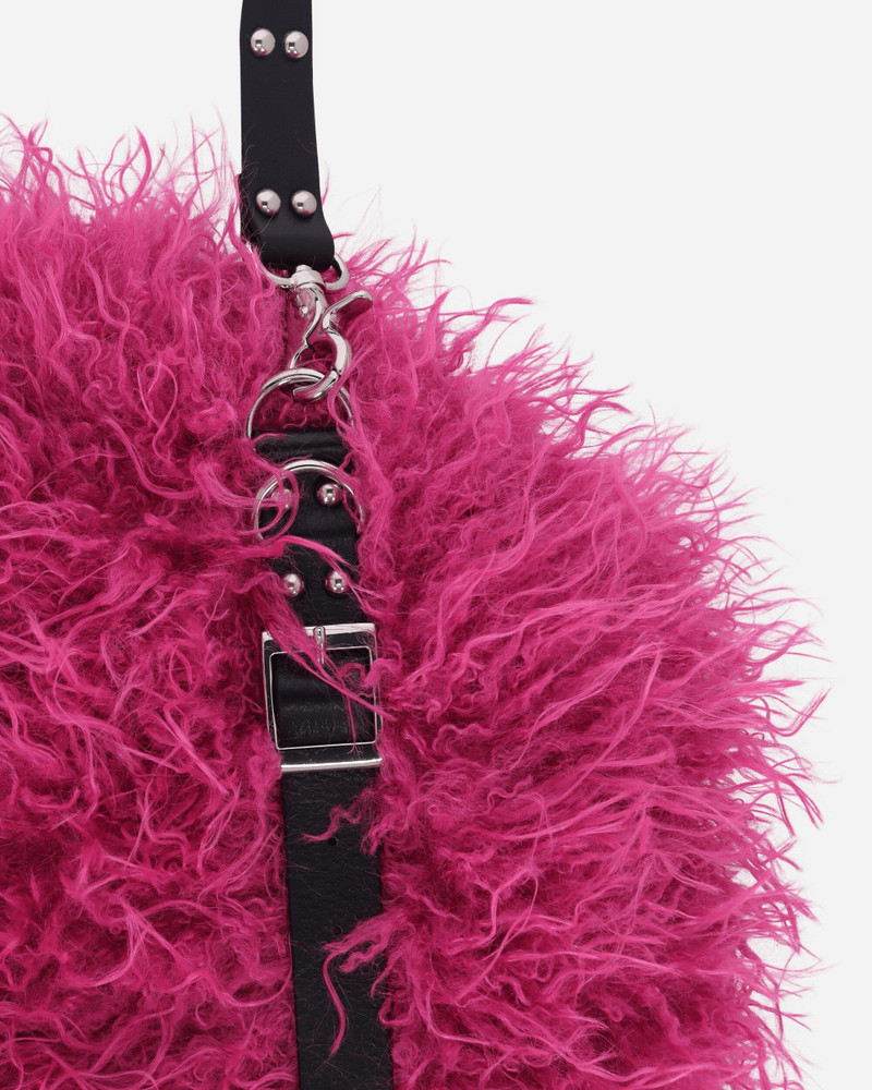 Studded Belt Fur Bag Pink 3
