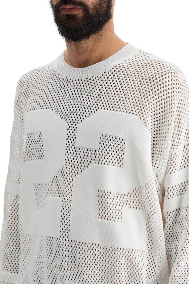 Amiri Neck Perforated Knit Sweater - 4