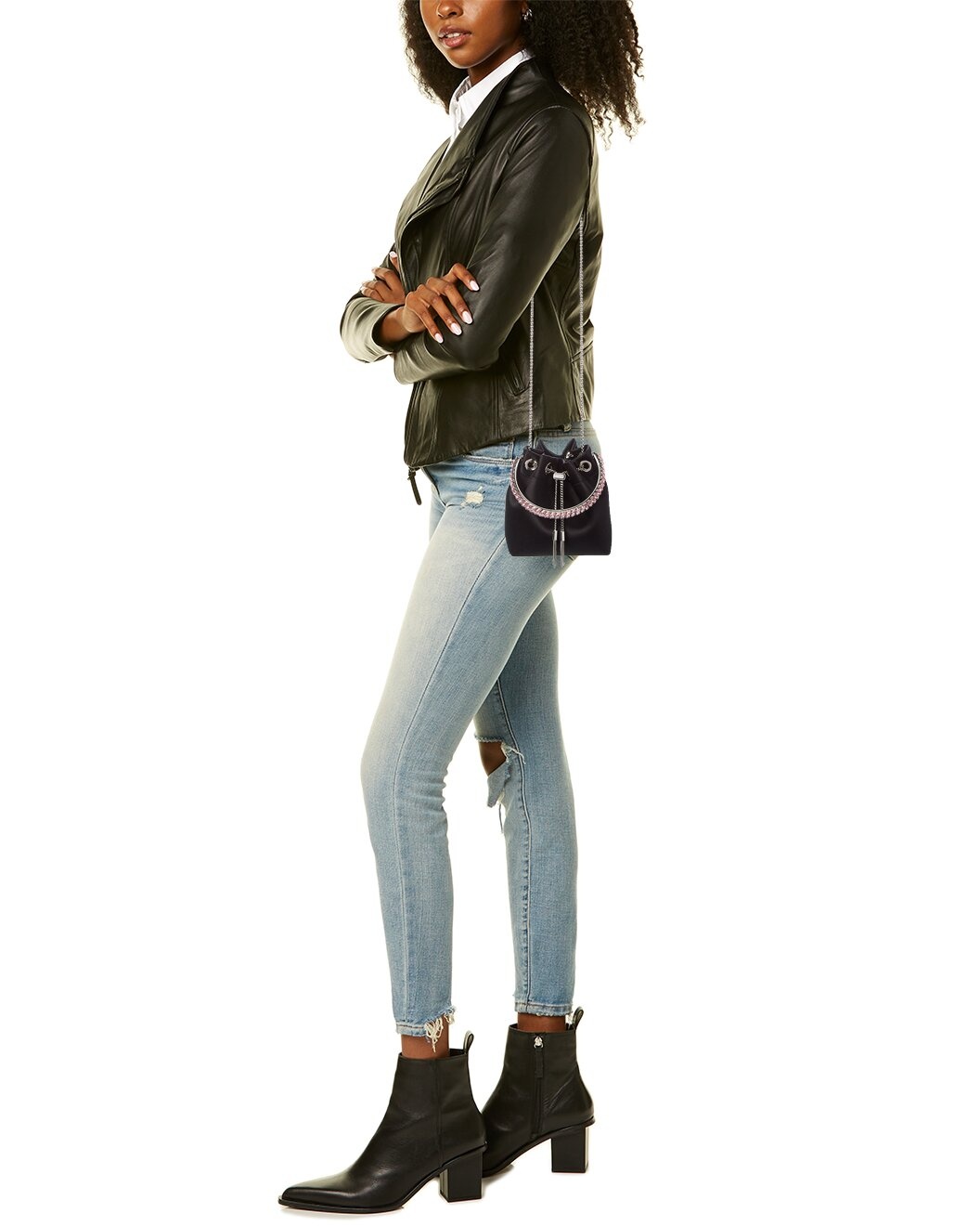 Jimmy Choo Bon Bon Satin Bucket Bag - 4