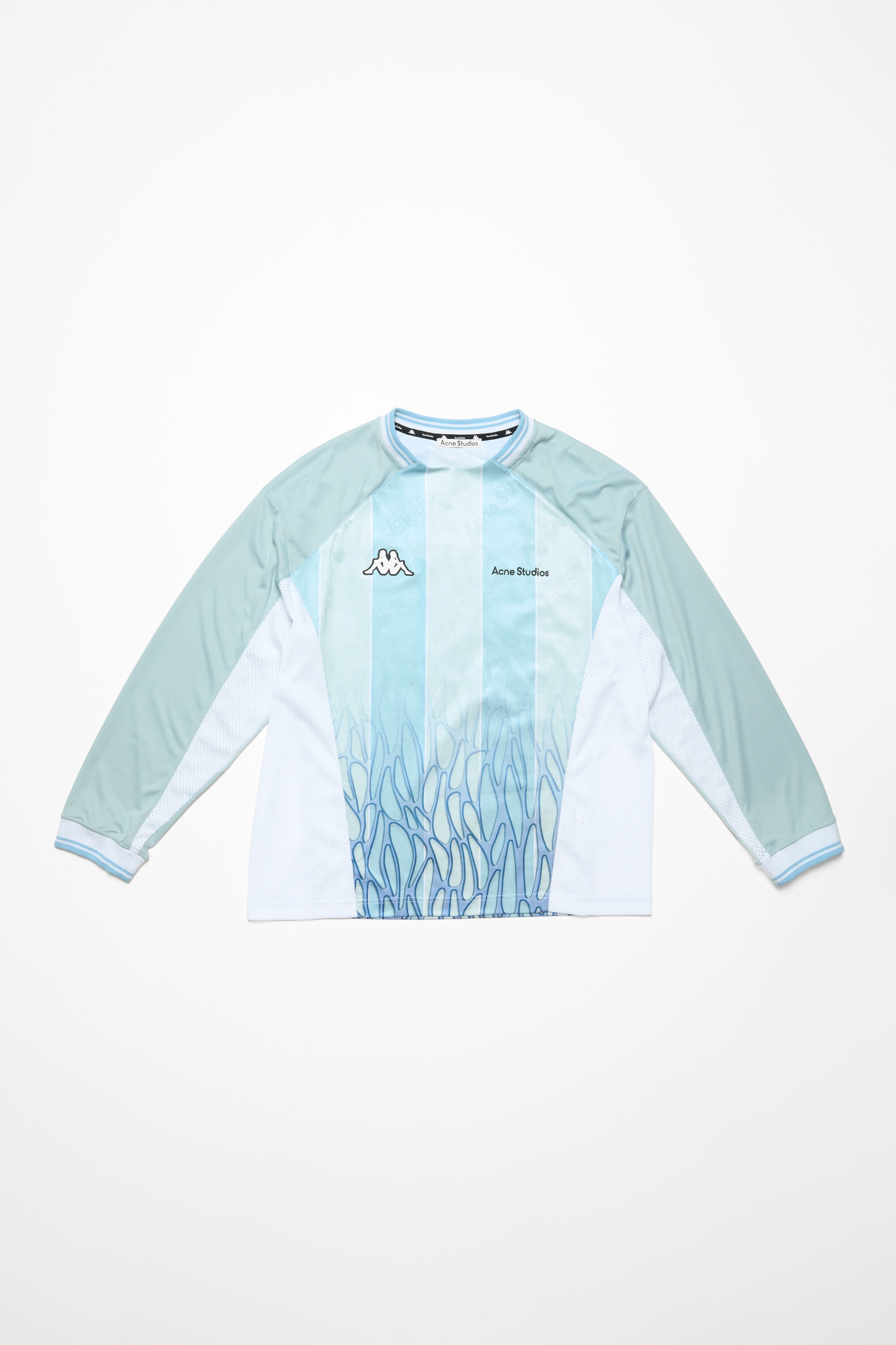 Logo t-shirt - Acne Studios x Kappa - Grey/light blue - 5