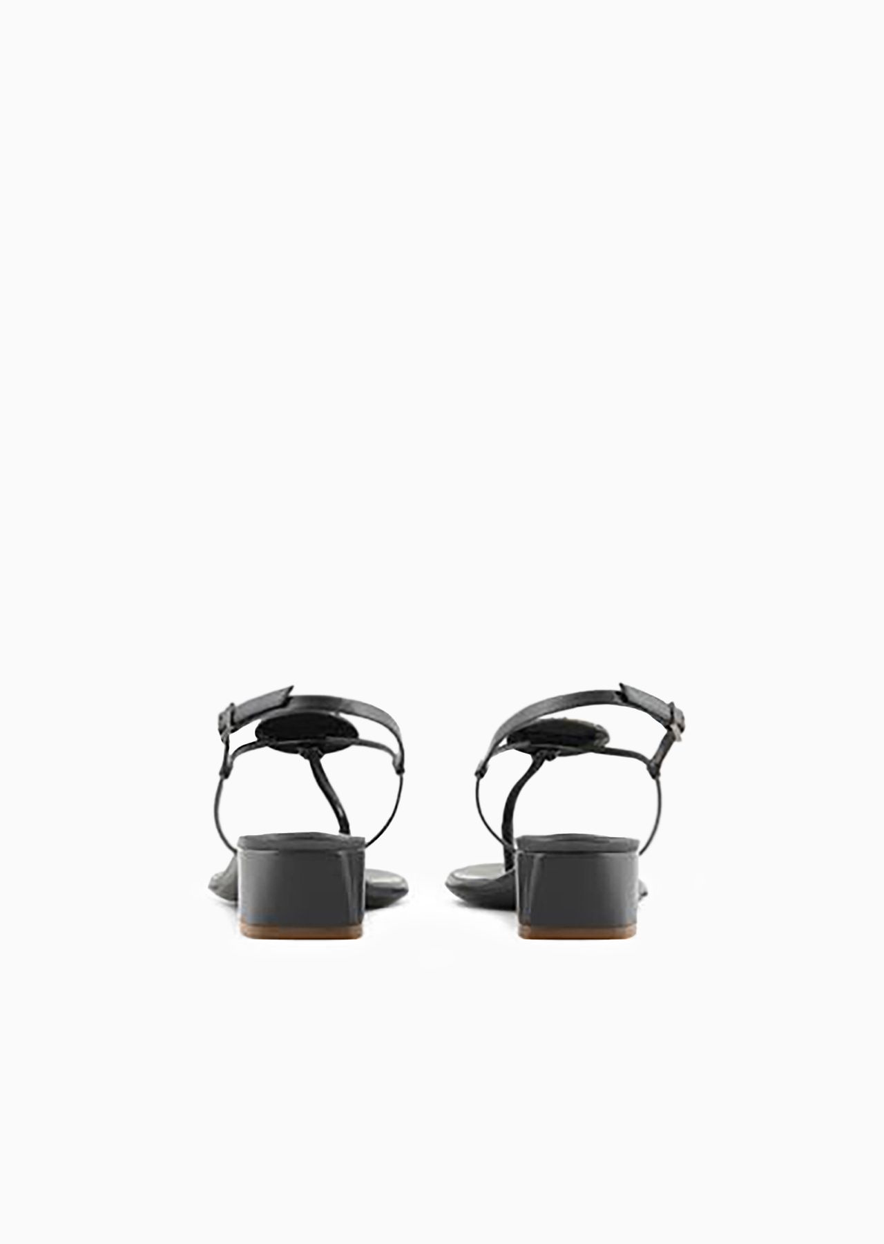 Laminated nappa-leather thong sandals with heels - 4