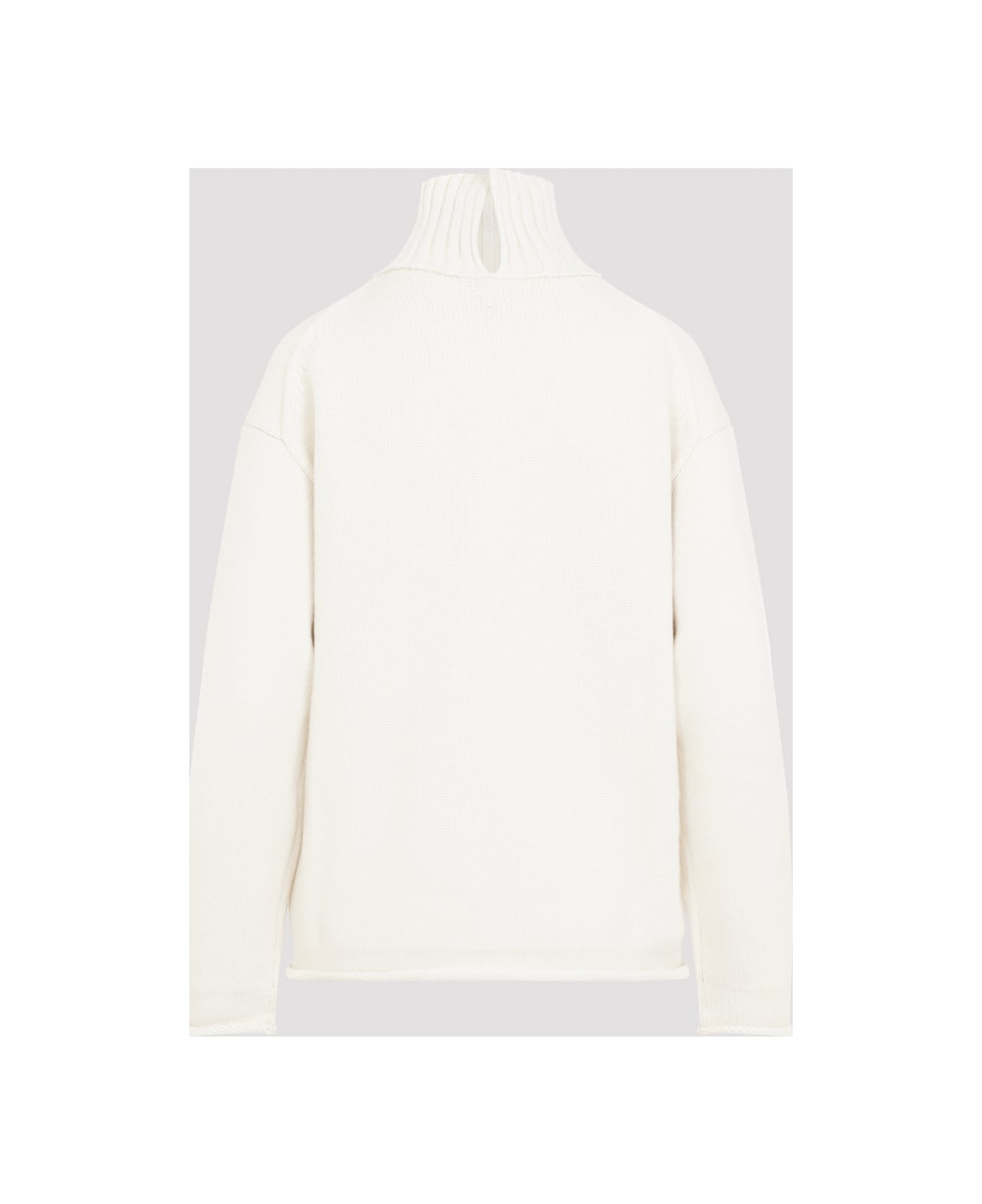 White Wool Sweatshirt - 4