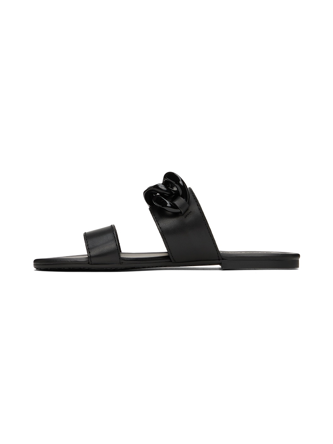 Black Monyca Flat Sandals - 3