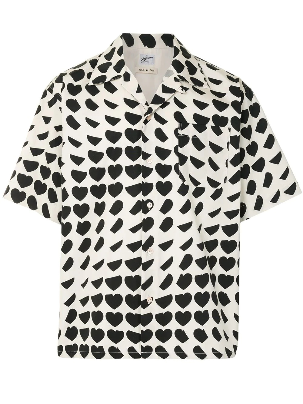 all-over heart print shirt - 1