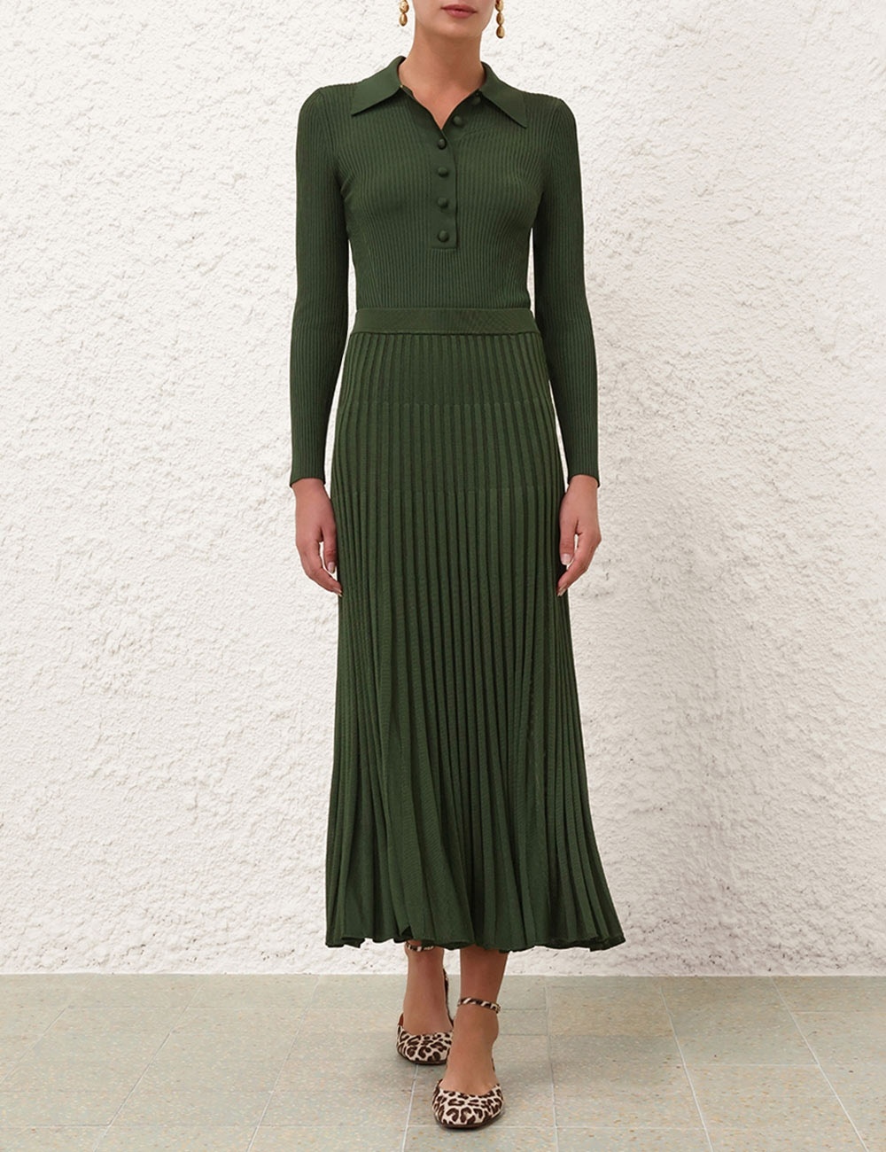 PLEATED MIDI SKIRT - 2