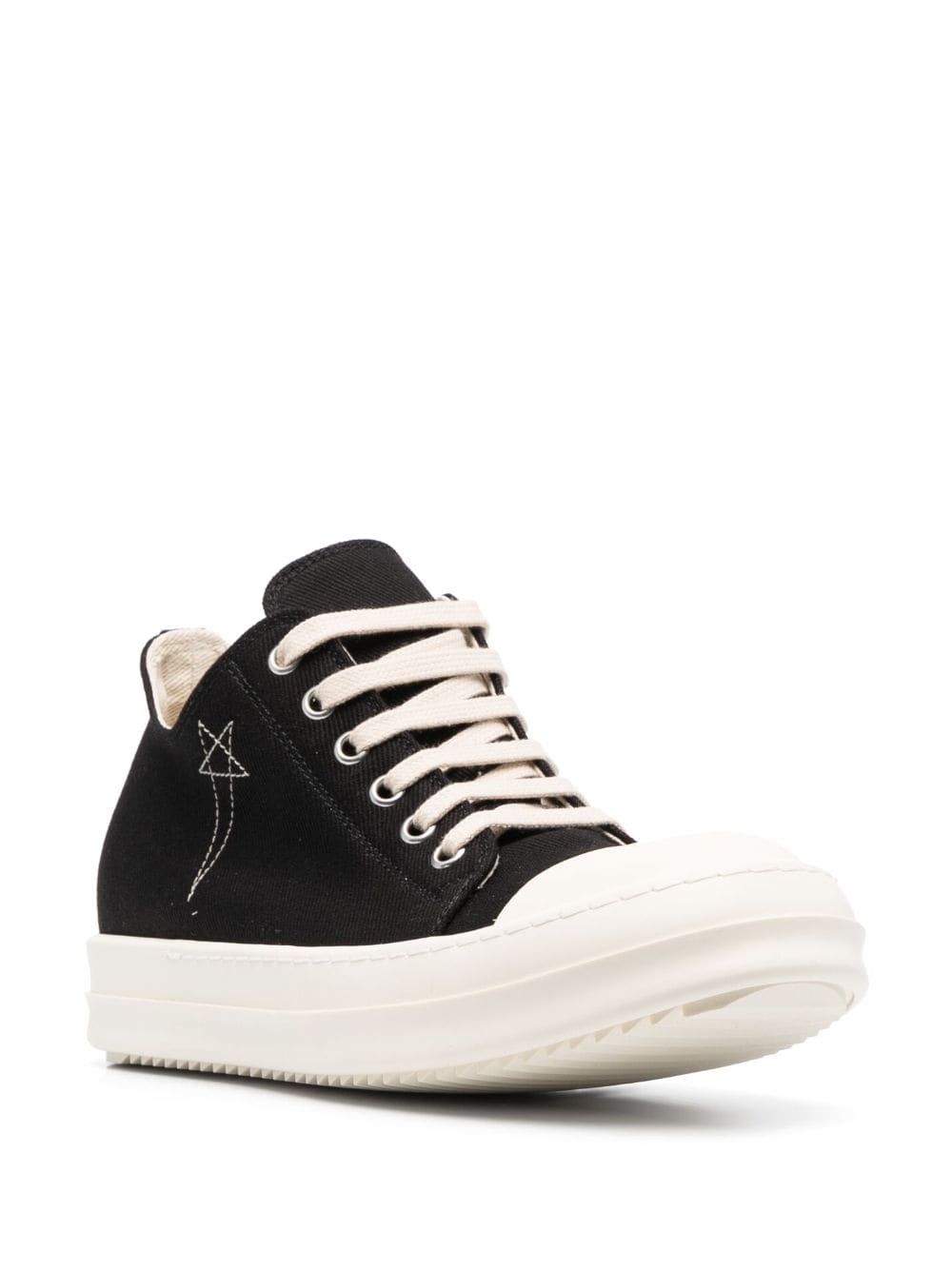 embroidered-logo low-top sneakers - 2